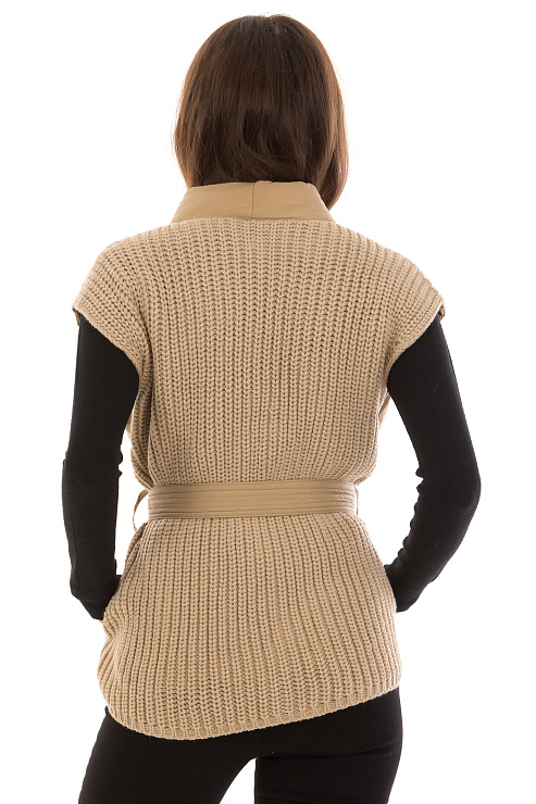 CHEERDUCK/2C22 G-203 БЕЖЕВЫЙ Жилет женский CHEERDUCK цвет Бежевый