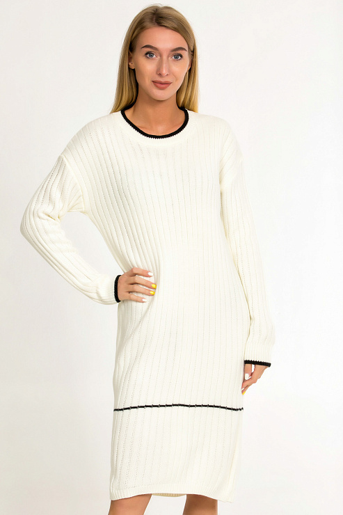 CHEER&DUCK/416-1 1570 БЕЛЫЙ Платье женский CHEERDUCK цвет Белый