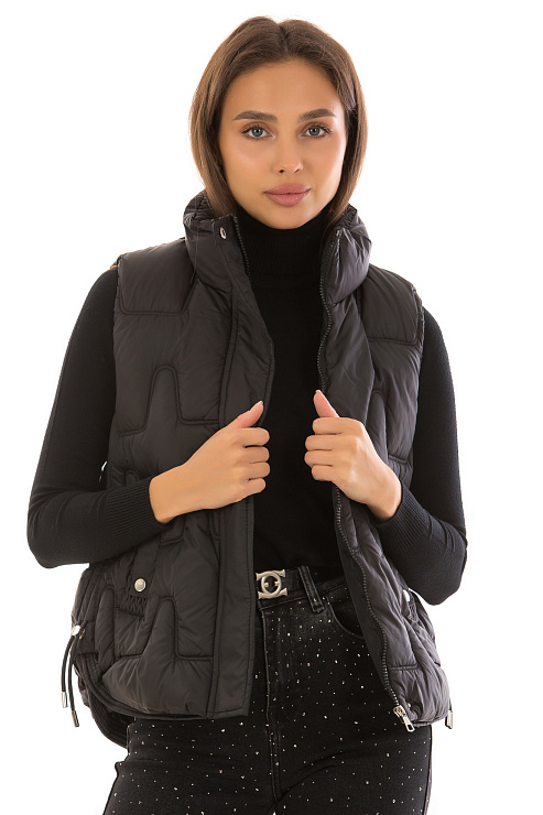 CHEERDUCK/2C22 601 ЧЕРНЫЙ Жилет женский CHEERDUCK цвет Черный