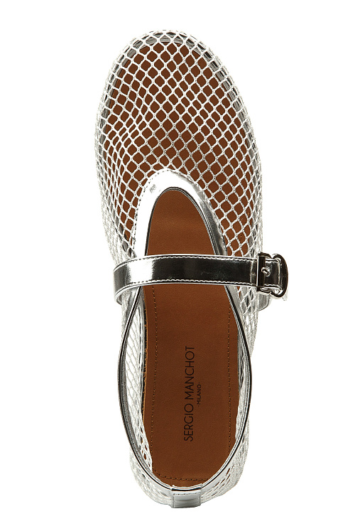 Балетки SERGIO MANCHOT цвет Серебристый