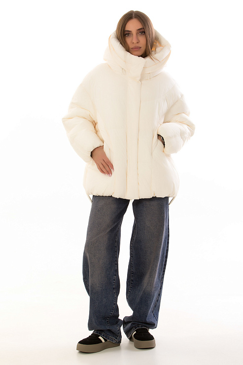 TOWMY C262 БЕЖЕВЫЙ Пуховик женский TOWMY цвет Бежевый