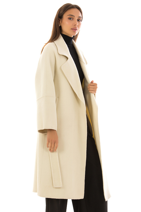 CHEERDUCK/5078 3030 МОЛОЧНЫЙ Пальто женское CHEERDUCK цвет Молочный