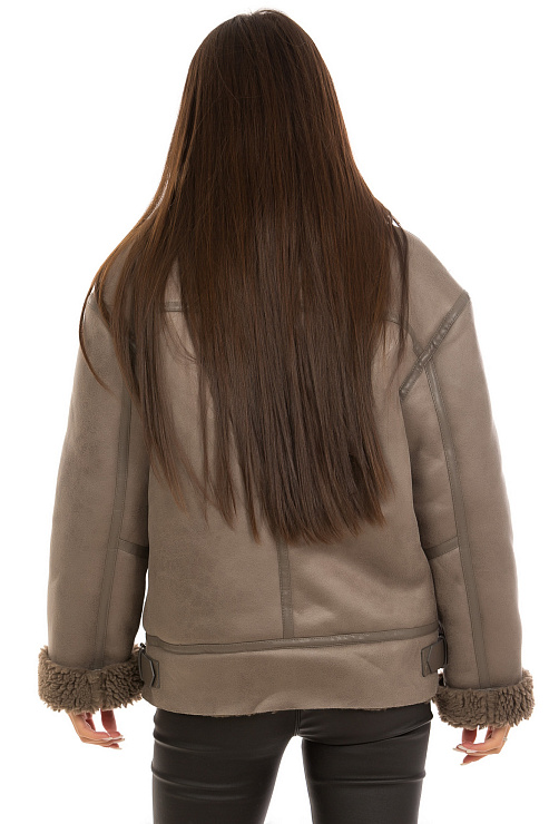 CHEERDUCK/2030 243 КОРИЧНЕВЫЙ Дубленка женская CHEERDUCK цвет Коричневый