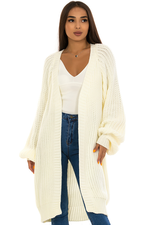 CHEERDUCK 4001 БЕЛЫЙ Кардиган женский CHEERDUCK цвет Белый