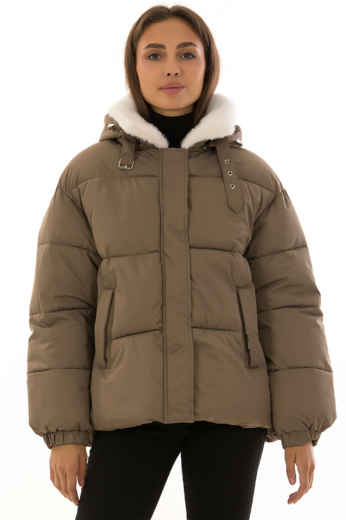 CHEERDUCK/2030 A603 КОРИЧНЕВЫЙ Куртка женская CHEERDUCK цвет Коричневый