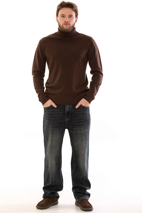 CHEERDUCK/4070 8500 КОРИЧНЕВЫЙ Водолазка мужская CHEERDUCK цвет Коричневый