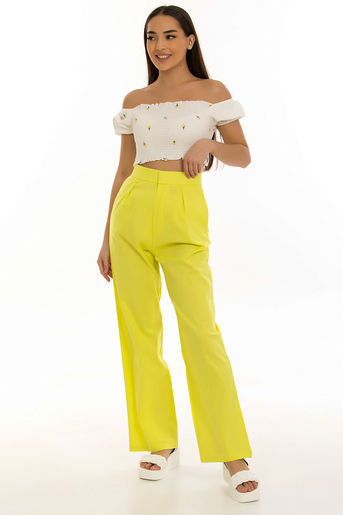 CHEERDUCK/2C19 6365 ЖЕЛТЫЙ Брюки женские CHEERDUCK цвет Желтый