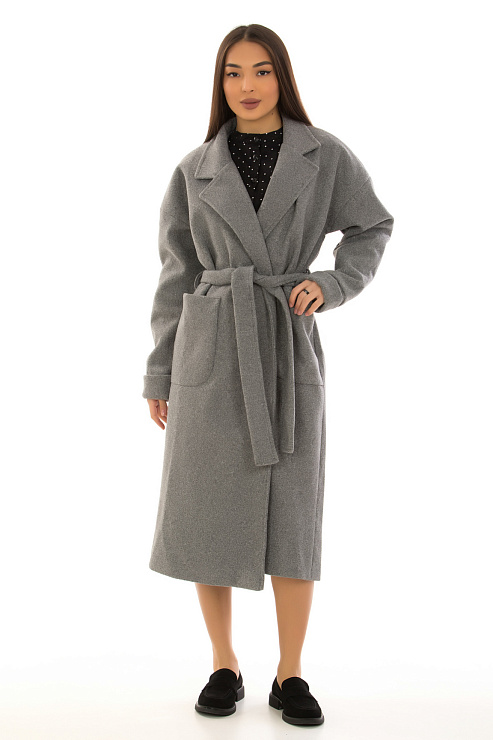 CHEERDUCK/B57 П48 СЕРЫЙ Пальто женское CHEERDUCK цвет Серый