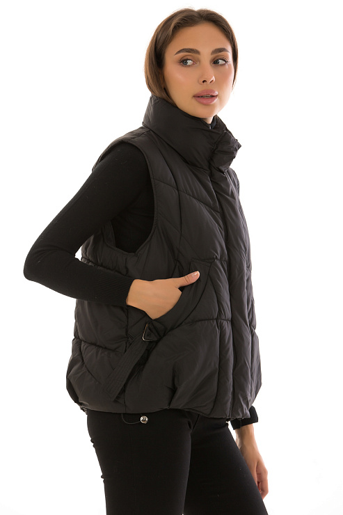 CHEERDUCK/2025 G-313 ЧЕРНЫЙ Жилет женский CHEERDUCK цвет Черный