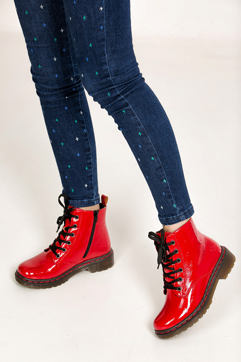 Ботинки RIEKER  цвет Красный