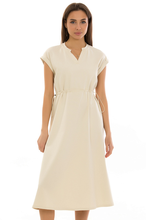 CHEERDUCK/2025 П6681 БЕЖЕВЫЙ Платье  CHEERDUCK цвет Бежевый