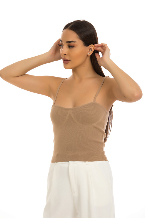 Топ CHEERDUCK цвет Бежевый