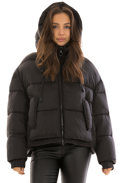 TOWMY A015 ЧЕРНЫЙ Пуховик женский TOWMY цвет Черный