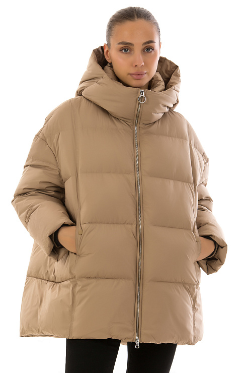 TOWMY A028 БЕЖЕВЫЙ Пуховик женский TOWMY цвет Бежевый