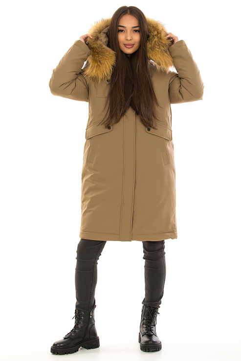 GRACE 056 КОРИЧН Парка женская GRACE цвет Коричневый