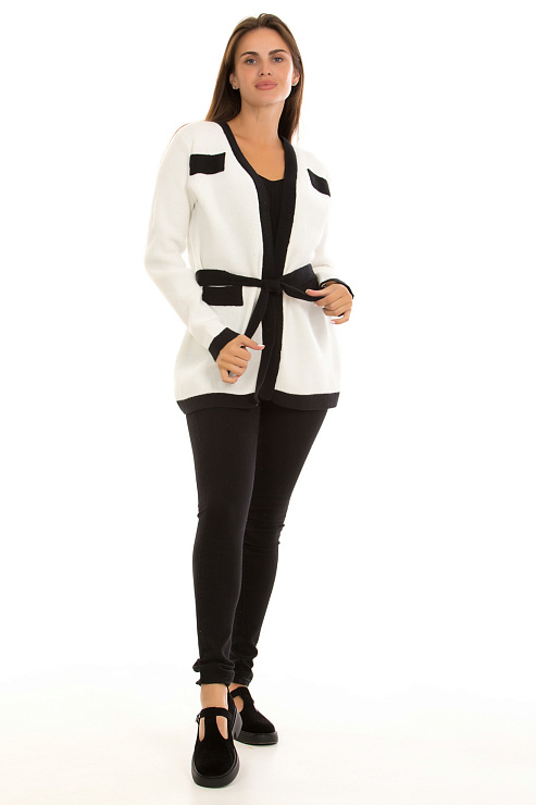 CHEERDUCK/B57 2313 БЕЛЫЙ Кардиган женский CHEERDUCK цвет Белый