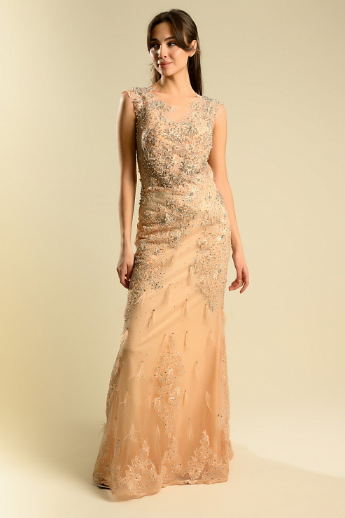 BELLABOA 1022 БЕЖЕВЫЙ Вечернее платье BELLABOA цвет Бежевый