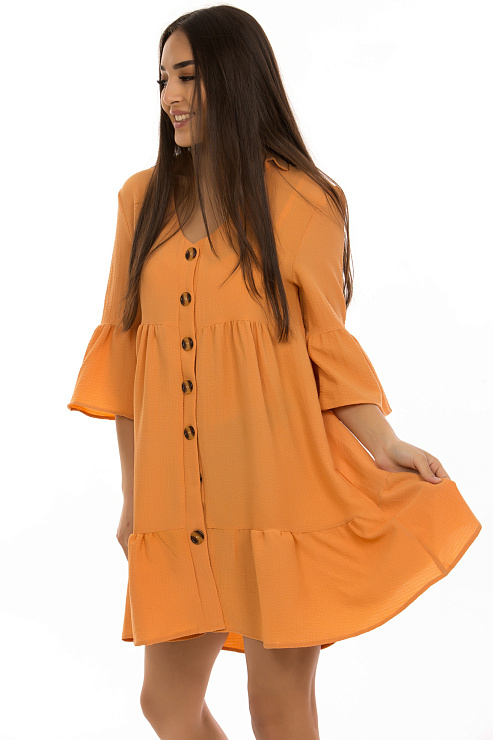 CHEERDUCK/2C19 6666 ОРАНЖЕВЫЙ Платье женское CHEERDUCK цвет Оранжевый