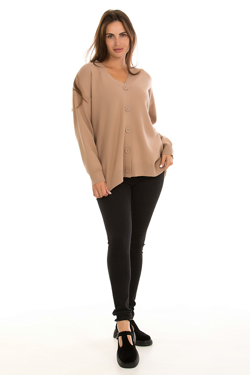 CHEERDUCK/11011 171 КОРИЧНЕВЫЙ Кардиган женский CHEERDUCK цвет Коричневый