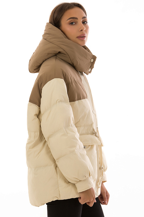 CHEERDUCK/2030 6884 БЕЖЕВЫЙ Куртка женская CHEERDUCK цвет Бежевый
