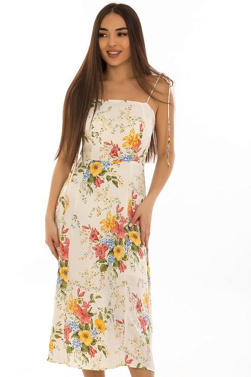 CHEERDUCK/2C19 7312 БЕЖЕВЫЙ Сарафан  CHEERDUCK цвет Многоцветный