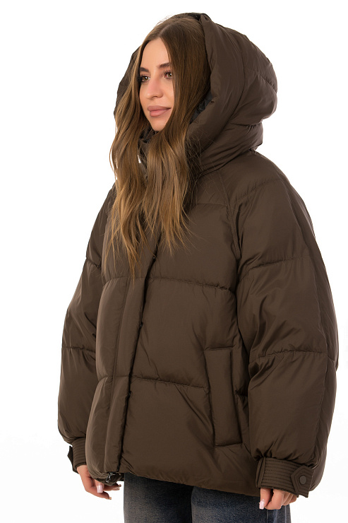 TOWMY A070 КОРИЧНЕВЫЙ Пуховик женский TOWMY цвет Коричневый