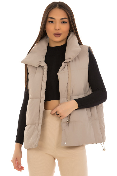 CHEERDUCK/B57 23280 БЕЖЕВЫЙ Жилет женский CHEERDUCK цвет Бежевый