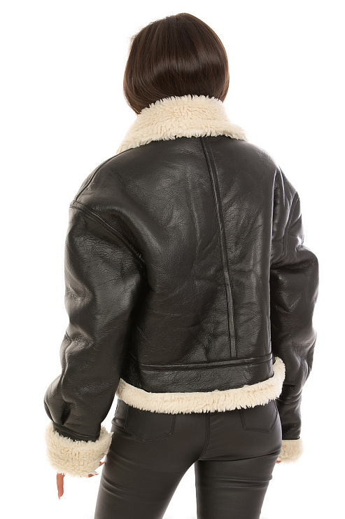 CHEERDUCK/2030 719-1 ЧЕРНЫЙ Дубленка женская CHEERDUCK цвет Черный