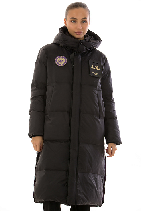 CHEERDUCK/2030 1104 ЧЕРНЫЙ Пуховик женский CHEERDUCK цвет Черный