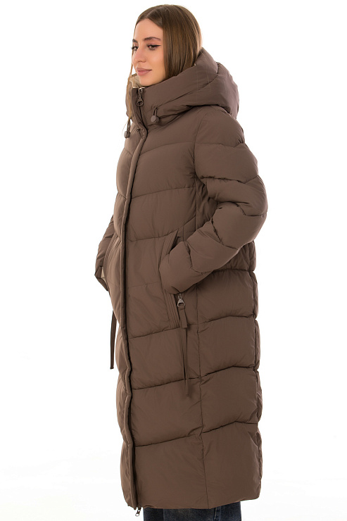TOWMY C497 КОРИЧНЕВЫЙ Пуховик женский TOWMY цвет Коричневый