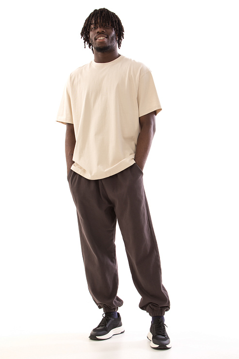 CHEERDUCK/4070 TT111 БЕЖЕВЫЙ Футболка мужская CHEERDUCK цвет Бежевый