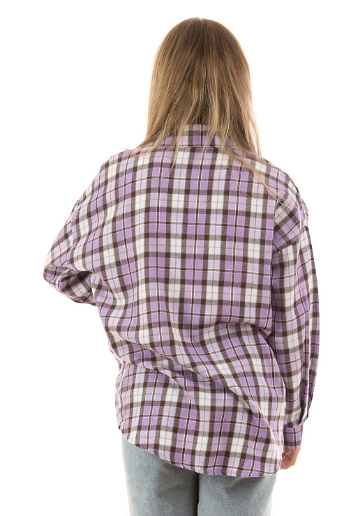 Fashion R-9058 ФИОЛЕТОВЫЙ Рубашка женская FASHION цвет Фиолетовый