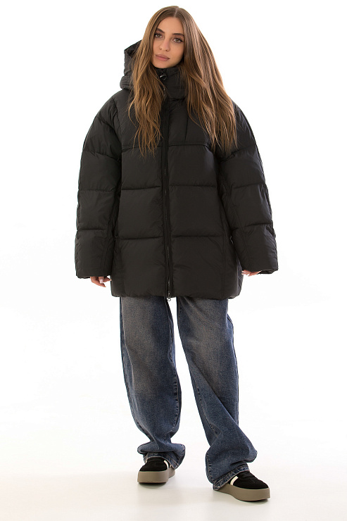 TOWMY C393 ЧЕРНЫЙ Пуховик женский TOWMY цвет Черный