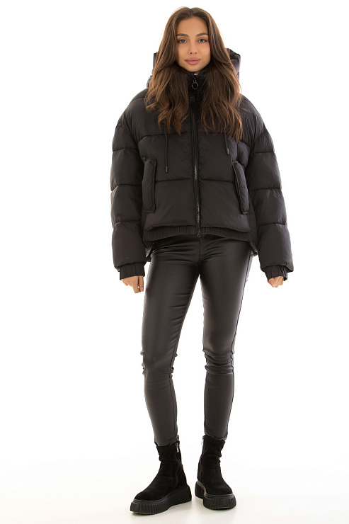 TOWMY A015 ЧЕРНЫЙ Пуховик женский TOWMY цвет Черный