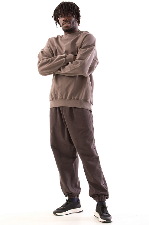 CHEERDUCK/4070 WY112A КОРИЧНЕВЫЙ Свитшот мужской CHEERDUCK цвет Коричневый