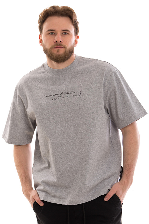 CHEERDUCK/4070 1305 СЕРЫЙ Футболка мужская CHEERDUCK цвет Серый