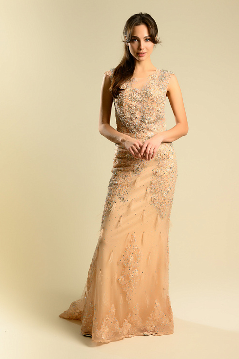BELLABOA 1022 БЕЖЕВЫЙ Вечернее платье BELLABOA цвет Бежевый