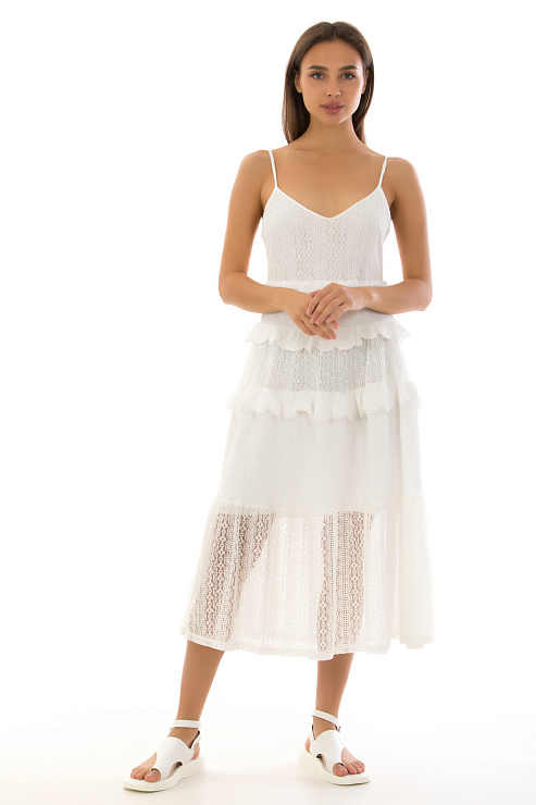 CHEERDUCK/C251 816-1 БЕЛЫЙ Сарафан  CHEERDUCK цвет Белый