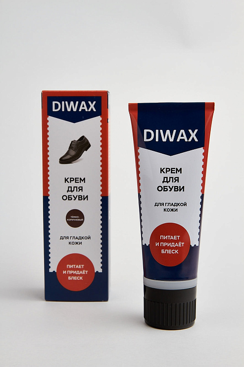 DIWAX Крем для обуви в тубе с губкой ТЕМНО-КОРИЧН. 75мл DIWAX цвет 