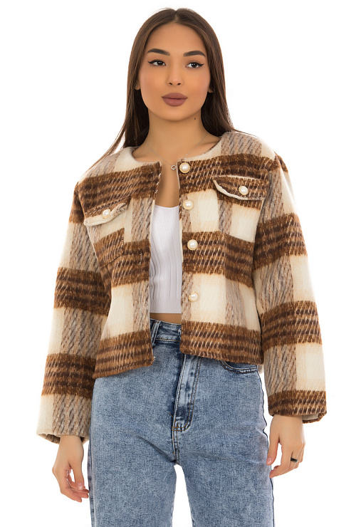 CHEERDUCK/GJ187 8588 КОРИЧНЕВЫЙ Жакет женский CHEERDUCK цвет Коричневый