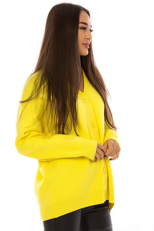 CHEERDUCK/11011 171 ЖЕЛТЫЙ Кардиган женский CHEERDUCK цвет Желтый