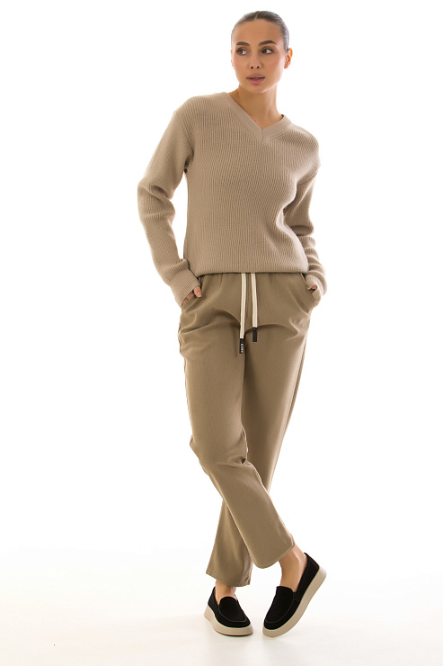 CHEERDUCK/FAH BS-99 БЕЖЕВЫЙ Брюки женские CHEERDUCK цвет Бежевый