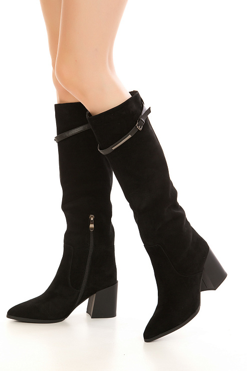 Сапоги на каблуке SERGIO MANCHOT цвет Черный