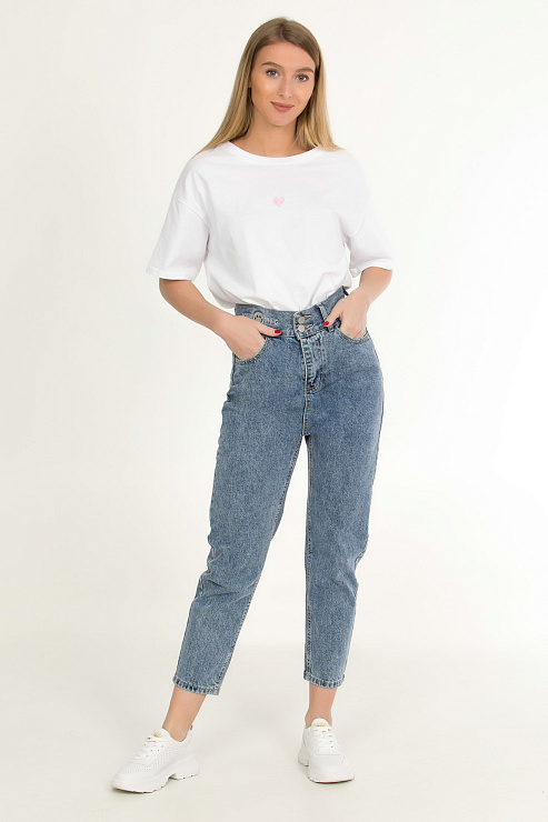 CHEER&DUCK/Sy 638 СИНИЙ Джинсы женские CHEERDUCK цвет Синий