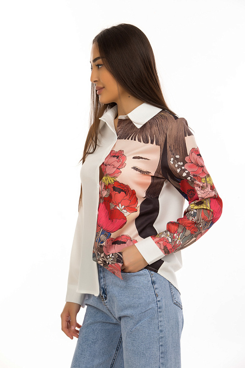 CHEERDUCK/5027 7075 КРАСНЫЙ Блуза женская CHEERDUCK цвет Красный