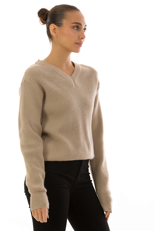 CHEERDUCK/FAH S956 БЕЖЕВЫЙ Свитер женский CHEERDUCK цвет Бежевый