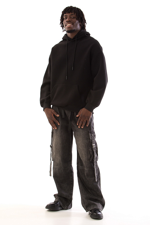 CHEERDUCK/4070 LM 777 ЧЕРНЫЙ Худи мужское CHEERDUCK цвет Черный