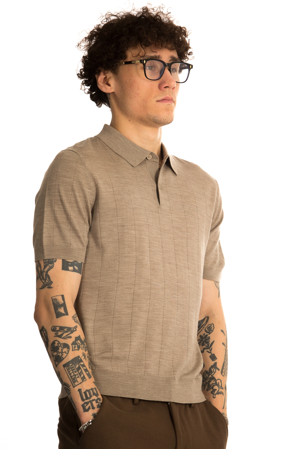 CHEERDUCK/4070 jFW 12 БЕЖЕВЫЙ Поло мужское