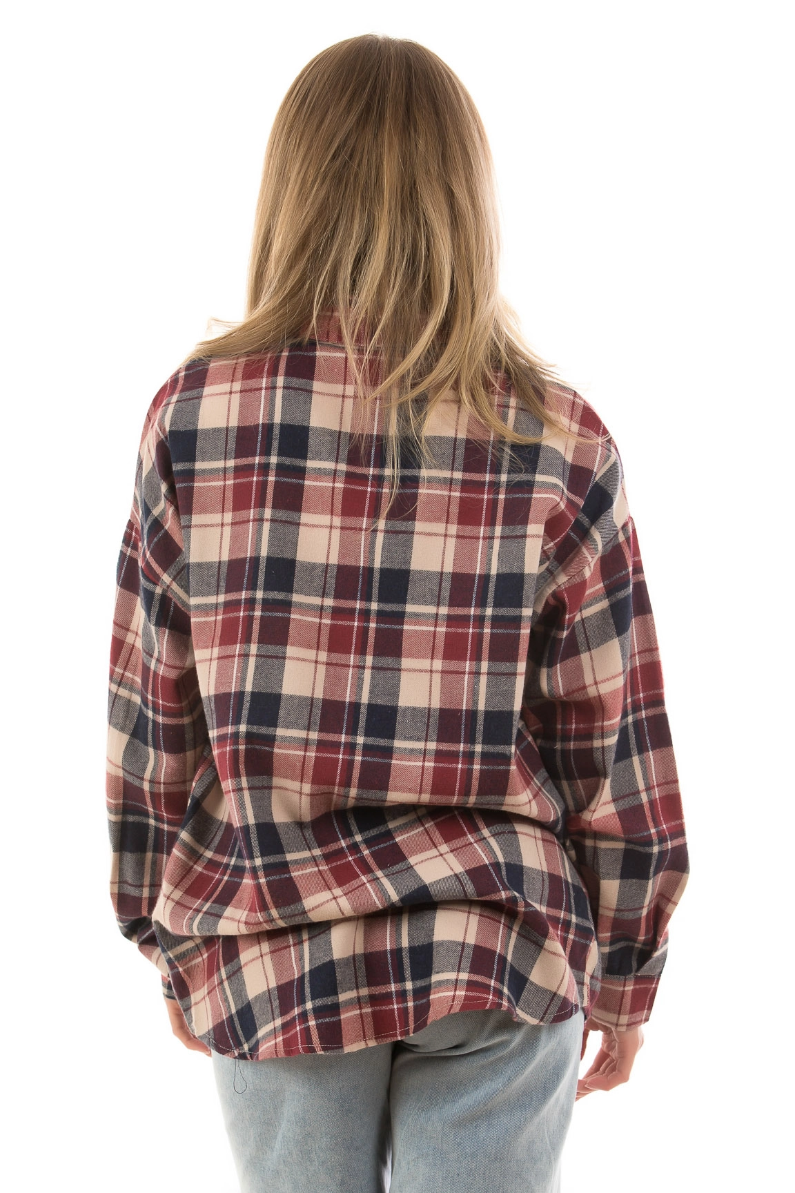 Fashion R-9058 БОРДОВЫЙ Рубашка женская