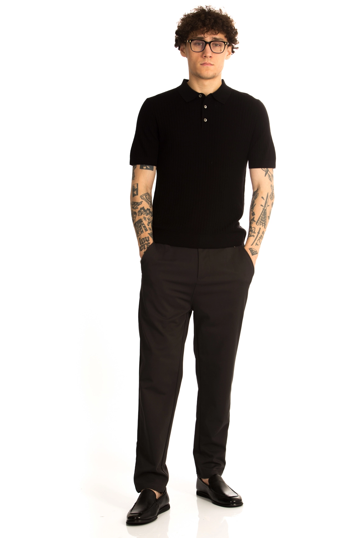 CHEERDUCK/4070 jFW 13 ЧЕРНЫЙ Поло мужское